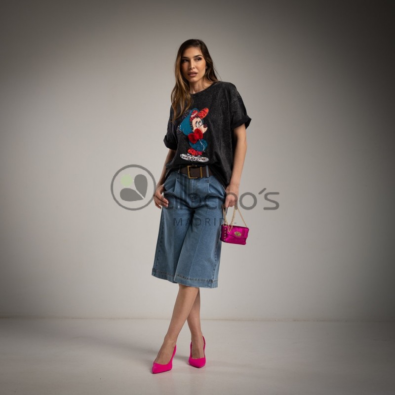 OVERSIZE T-SHIRT JEWEL MICKEY RIBBON PAILLETS REF.6311-2