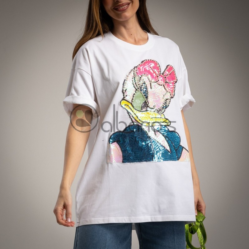 T-SHIRT OVERSIZE JOYA DAISY PAILLETS REF.6351-1