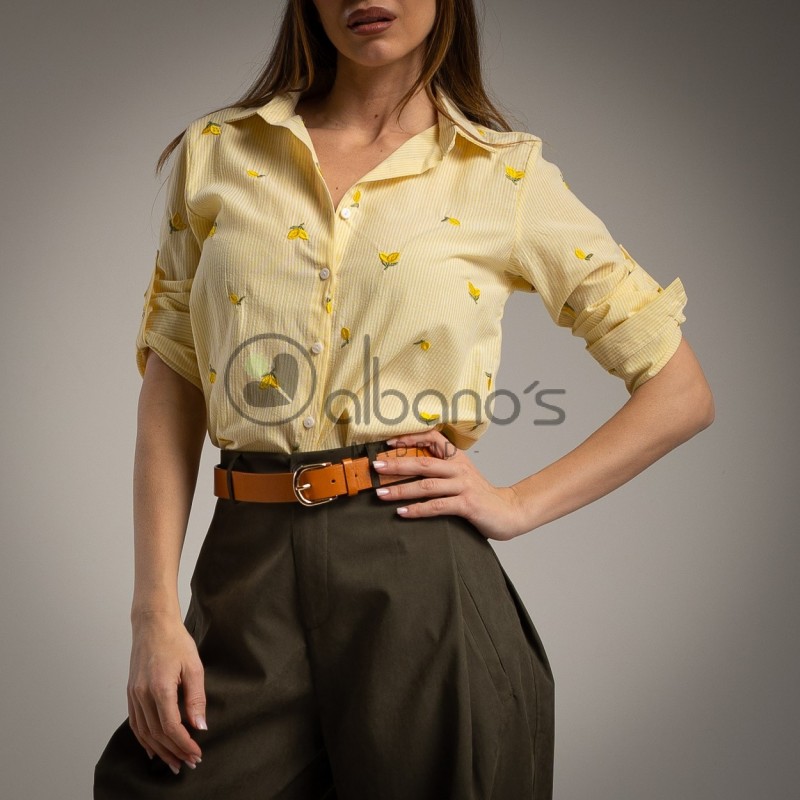 CAMISA STRIPES BORDADA LEMON REF.32756-6