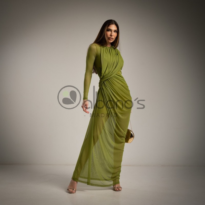 VESTIDO TUL DRAPEADO BANDA REF.5173-53