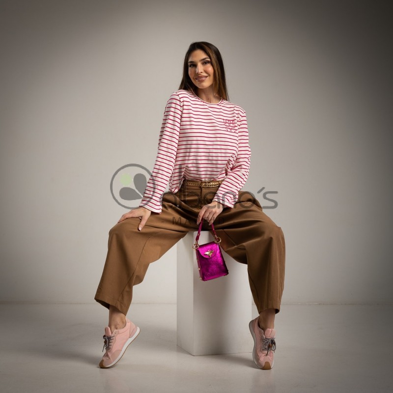 T-SHIRT STRIPES BORDADO LOVE REF.0004-37