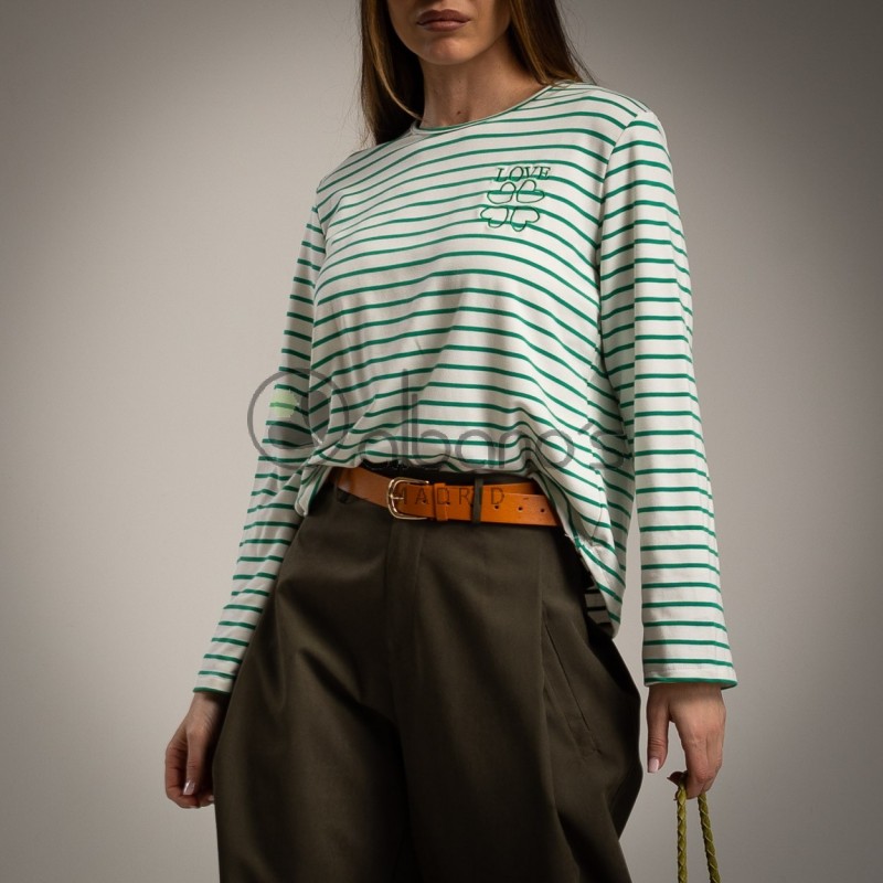 T-SHIRT STRIPES BORDADO LOVE REF.0004-5