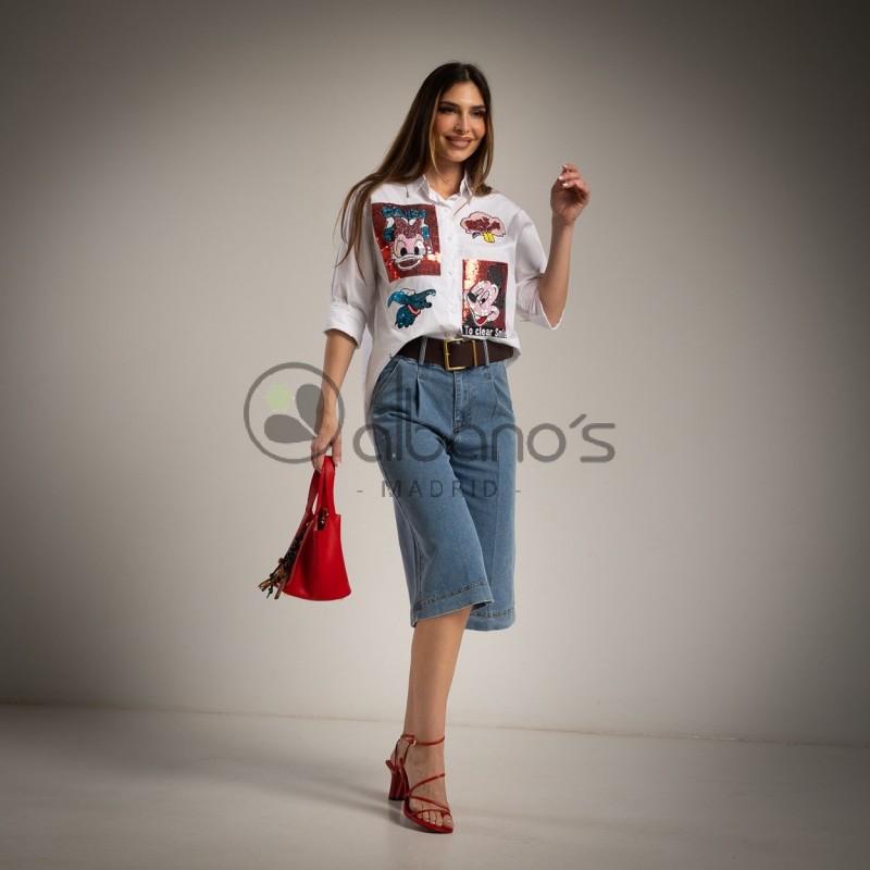 CAMISA JOYA DONALD & MICKEY PAILLETS REF.330-1