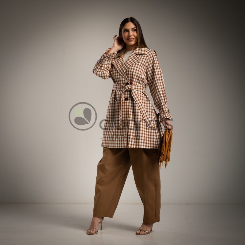 TRENCH COM FORRO  VICHY REF.0505003-13