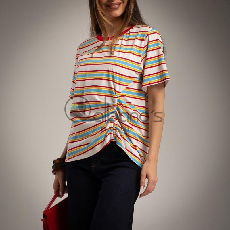 T-SHIRT STRIPES DRAPEADO LATERAL REF.1997-3
