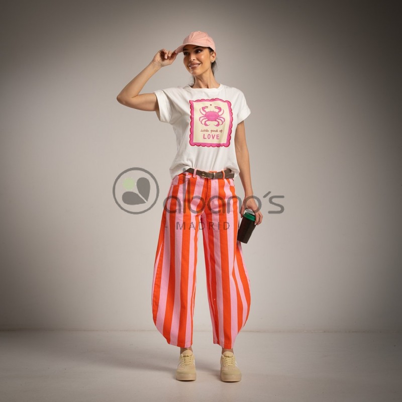 BALLOON PANTS STRIPES DENIM REF.8439-12