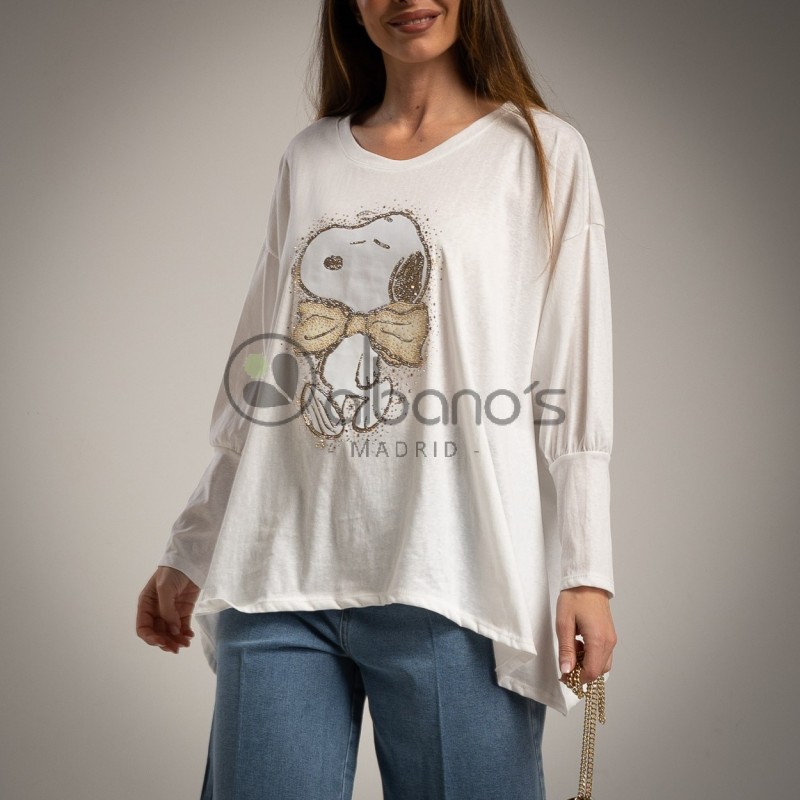 SUDADERA OVERSIZE SNOOPY SWAROSVKI REF.75372-1