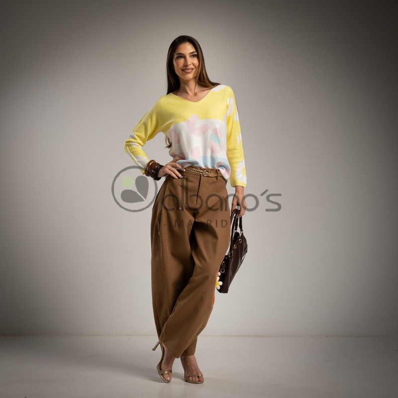 SWEATER TRICOLOR TEXTURA SUAVE  REF.316313-6