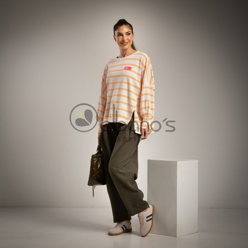 SUDADERA OVERSIZE STRIPES YOURSELF REF.51901-58