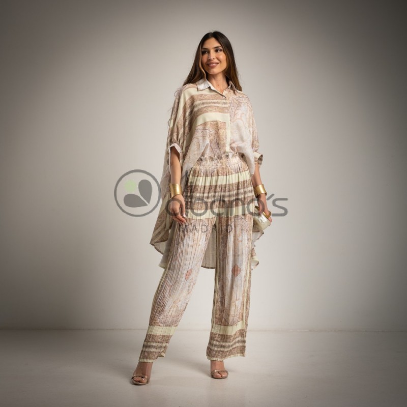 SET 2 PIEZAS PANTALÓN PLISADO BARACCA REF.1117-14