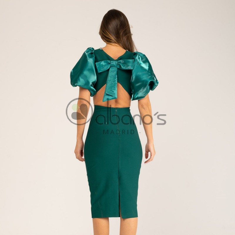 ROBE CUT OUT MANCHES POUFFEES REF.9325-48