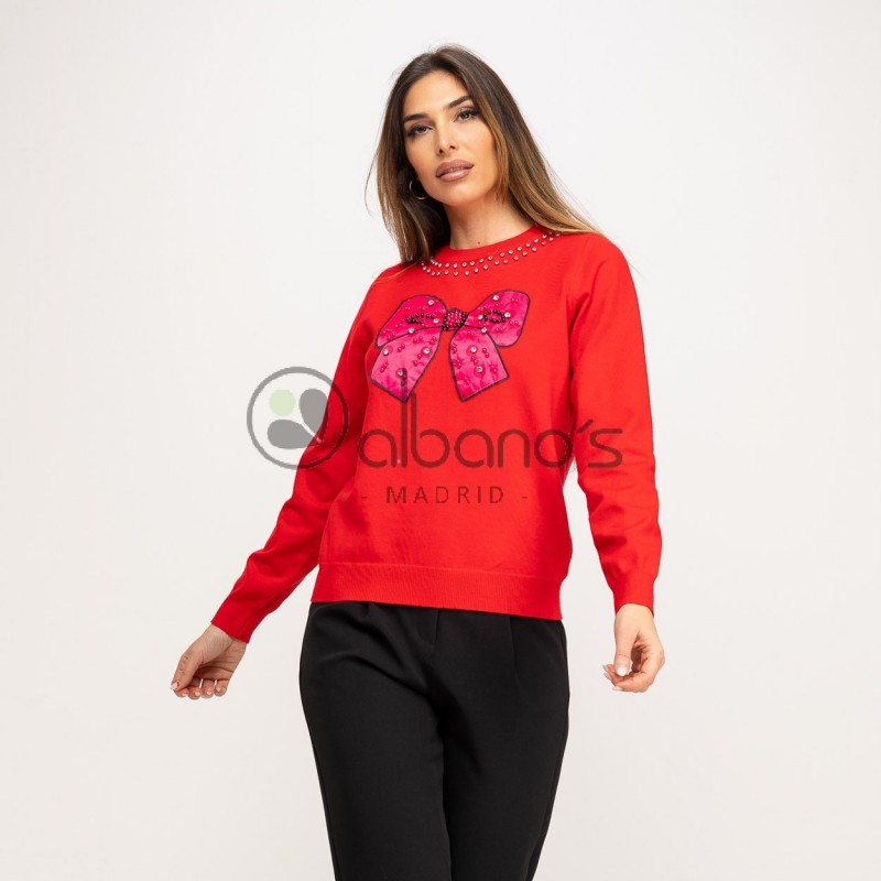  SWEATER WITH BOW NECK FANTASY REF.3860-3