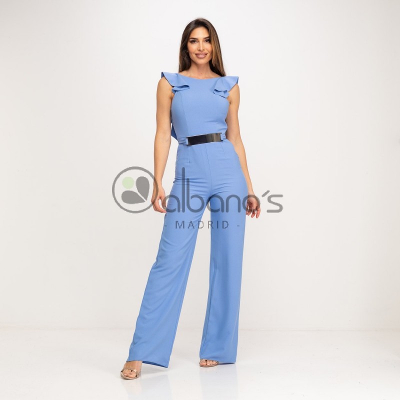 JUMPSUIT WITH RUFFLED BACK WITH BUCKLE BELT REF.10211-33