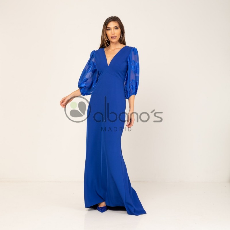 LONG TAIL DRESS WITH GAUZE SLEEVES REF.10511-4