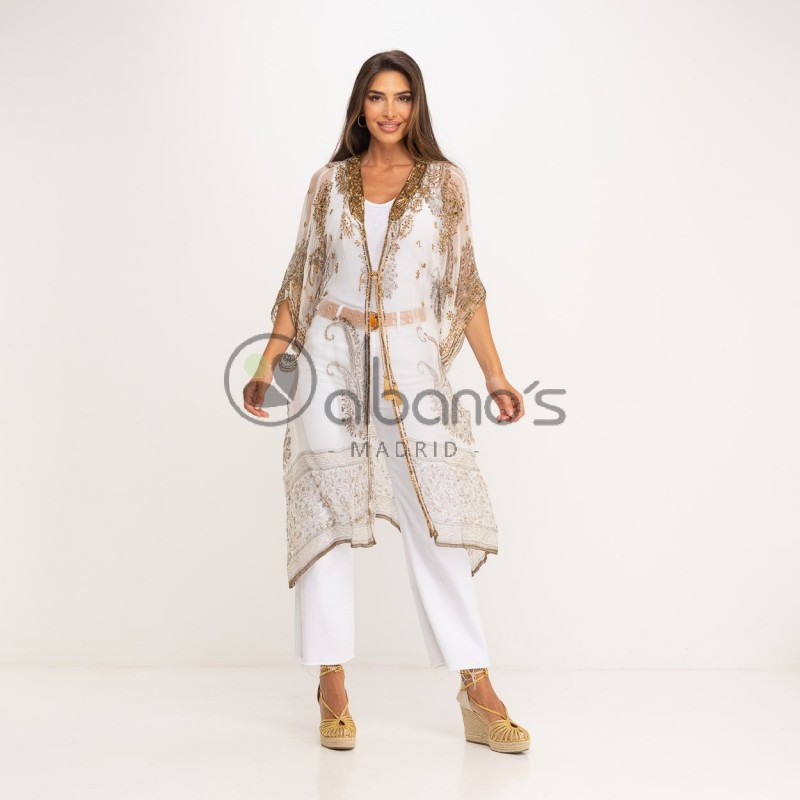 EMBROIDERED  KAFTAN PASLEY GOLD REF.20256-1