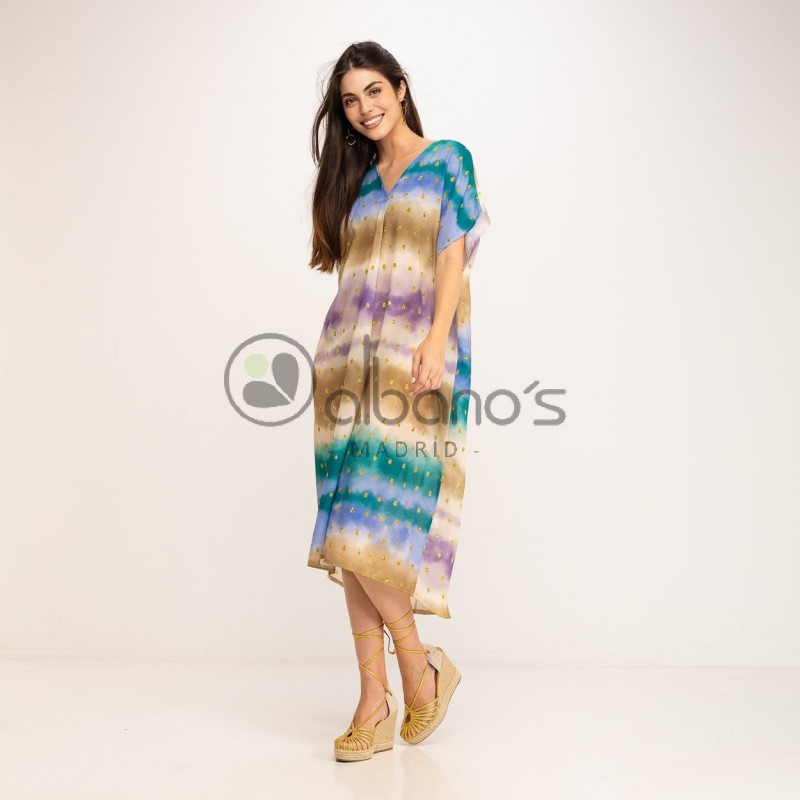 PLEATED TAY-DAY DRESS 1001 NIGHTS REF.23165-25